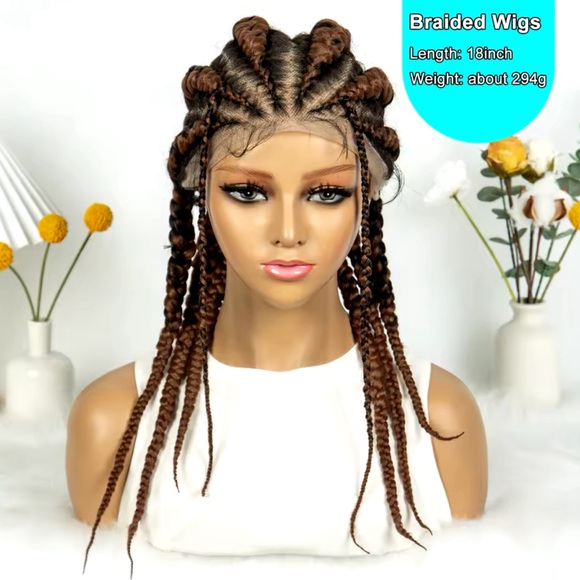 Brand New Braided Wig Synthetic Short Cornrows - Picture 5 of 7